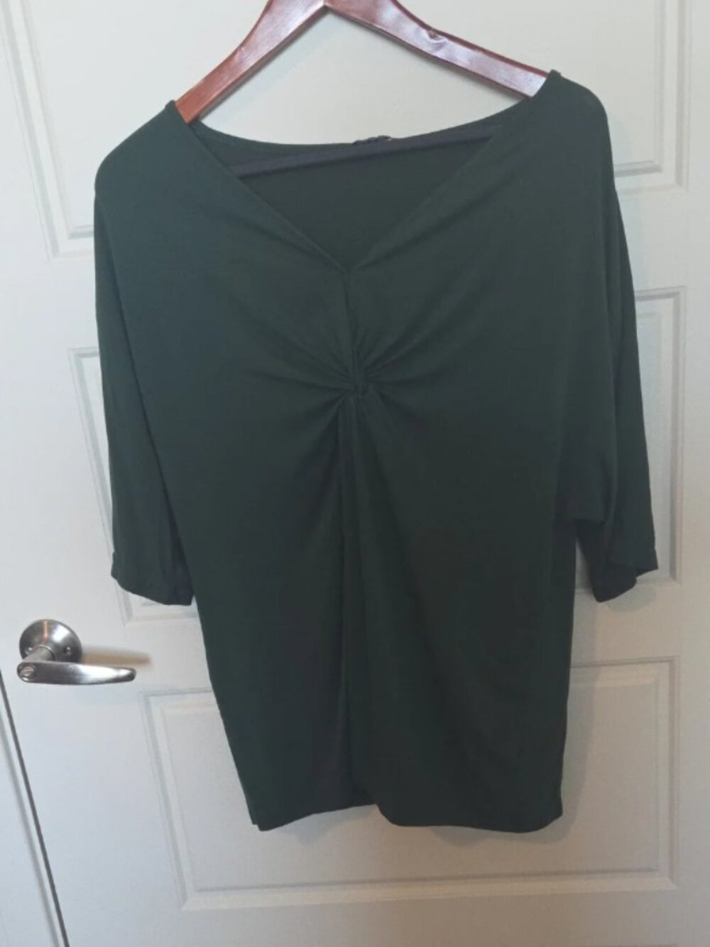BloomChic Size 14 Dark Green Twist-Front Tunic